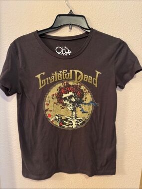 Chaser Grateful Dead Washed Black Graphic T‑Shirt